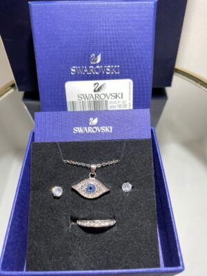 Swarovski®Σετ 4 Τεμαχίων Από Ανοξείδωτο Ατσάλι cod-004