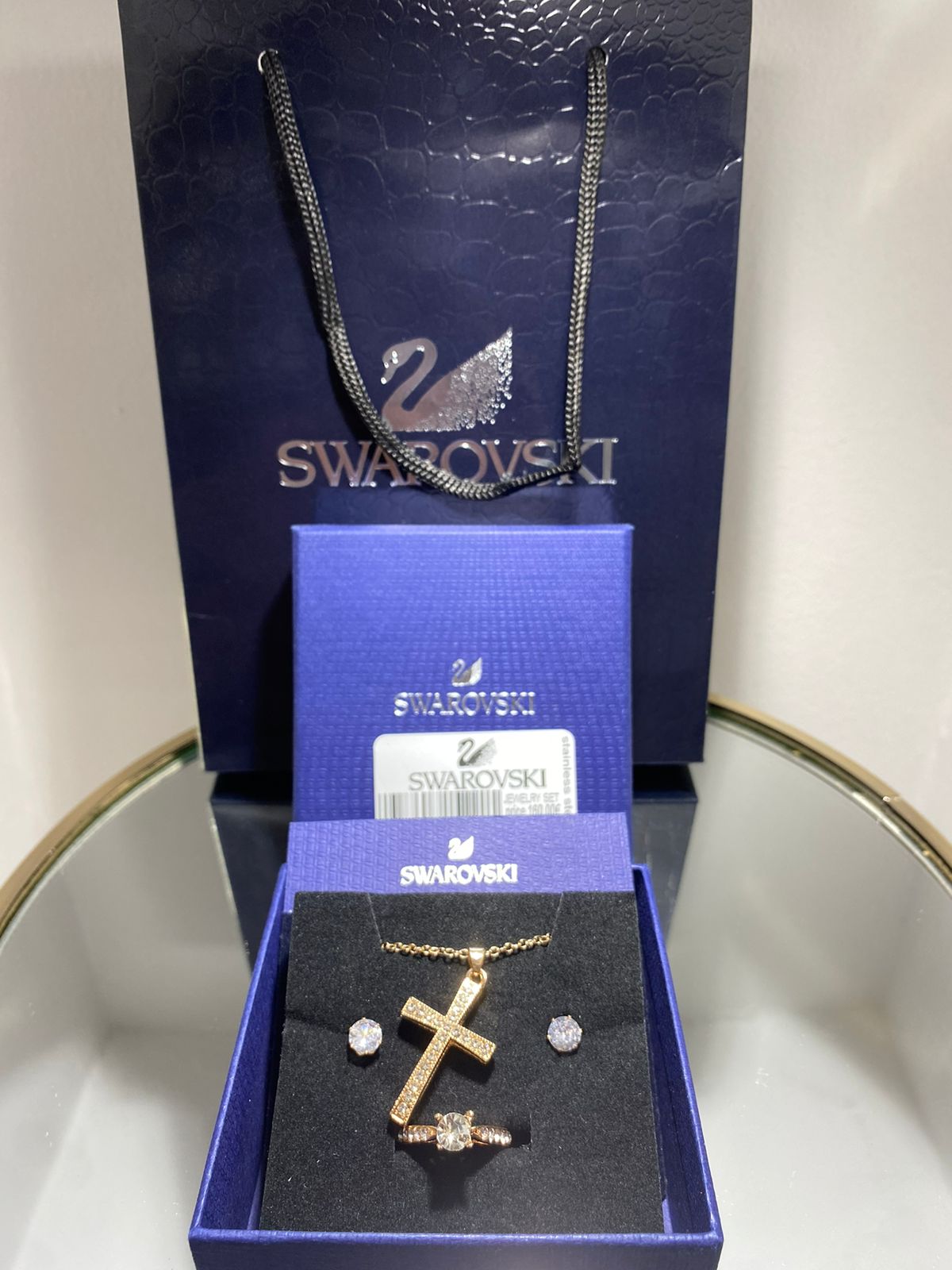 Swarovski®Σετ 4 Τεμαχίων Από Ανοξείδωτο Ατσάλι cod-010 - Image 2