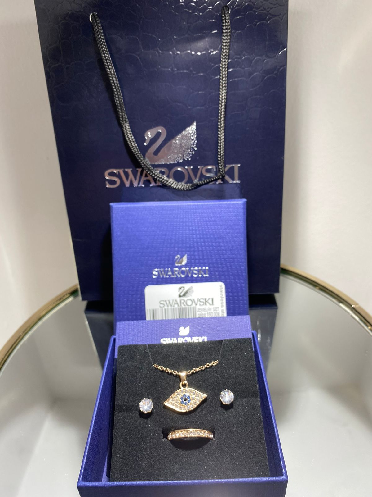 Swarovski®Σετ 4 Τεμαχίων Από Ανοξείδωτο Ατσάλι cod-014 - Image 2